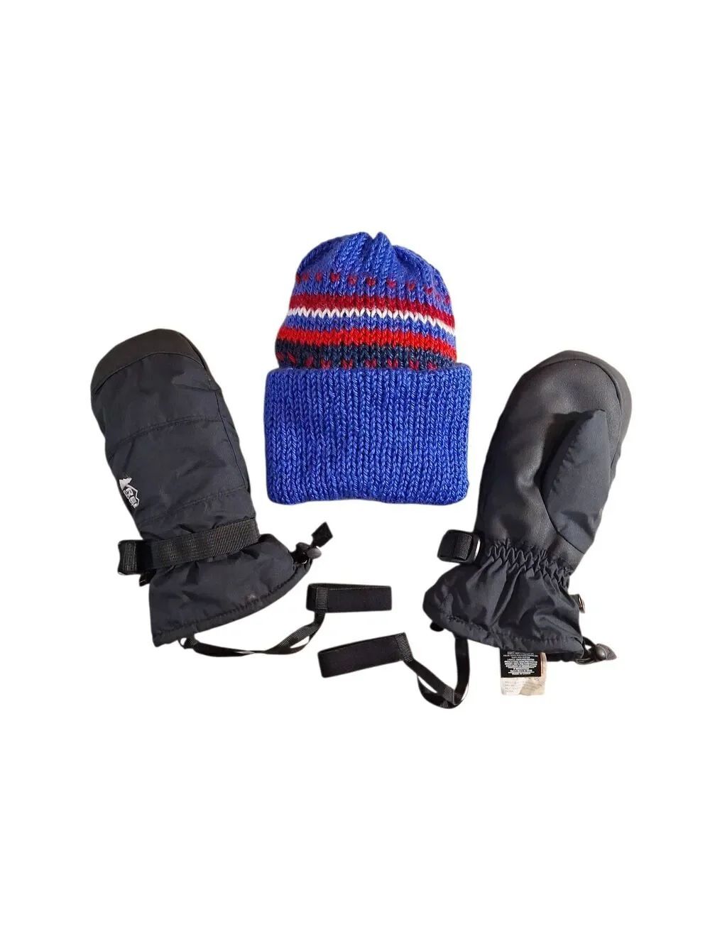 REI waterproof breathable mittens & hat